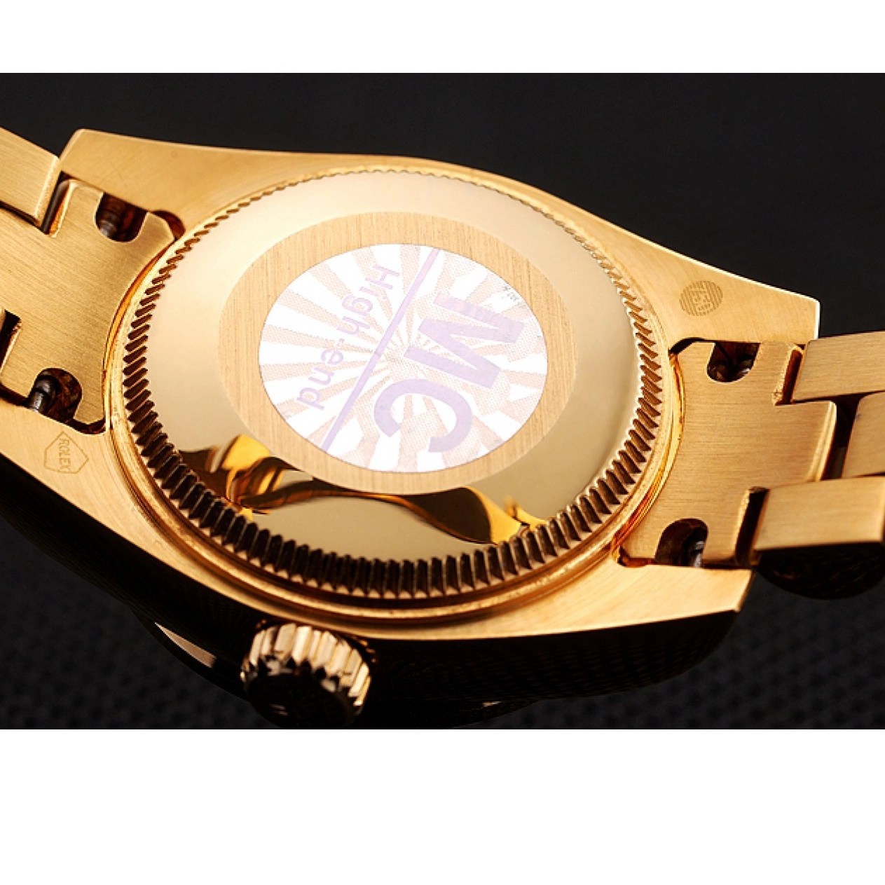 AAA Replica Watches Bracelet Diamond Dial 1453955 Swiss DayJust Pave Rolex Gold Diamond 0825
